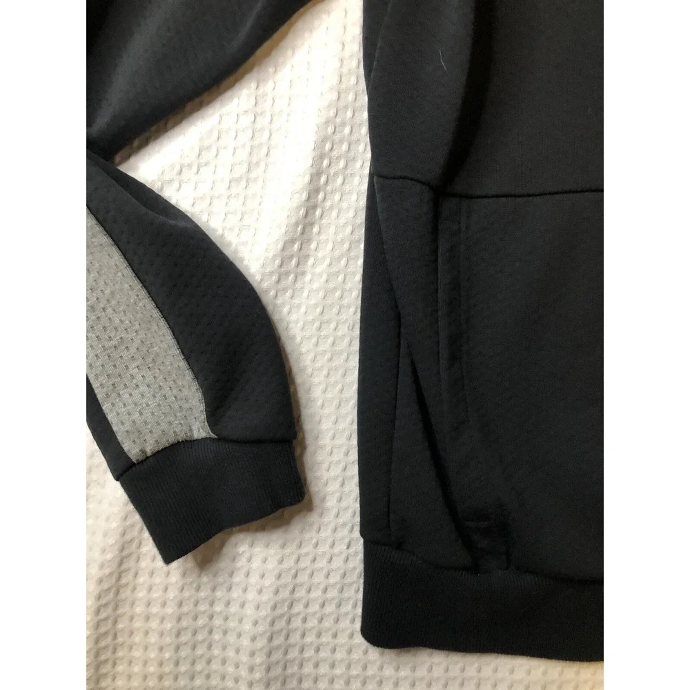 Puma Mens Black Full Zip Track Jacket Grey‎ Shoulder Panels Medium